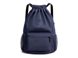 Mochila Com Cordão Bolsa De Ginástica Saco De Cordão Saco De Cordão Azul Marinho*