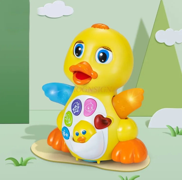 Pequeno Patinho De Brinquedo Amarelo, De Balanço, Musical, Elétrico, Falante E Dançante.