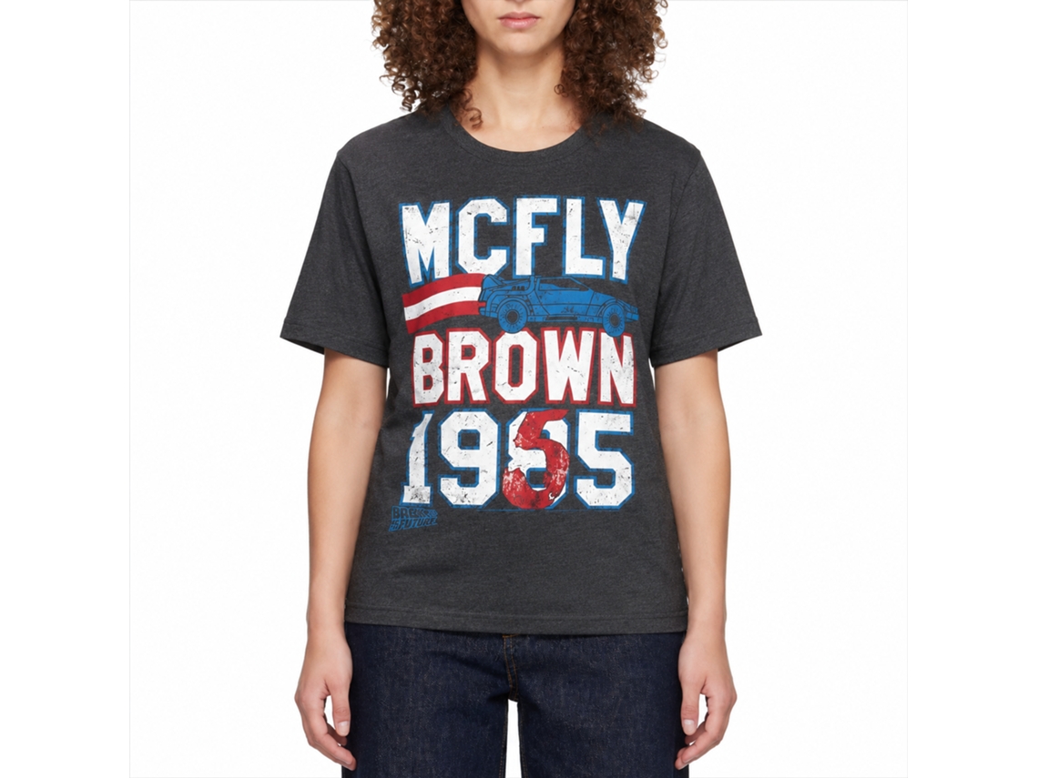 Rockinstone Back To The Future Movie Marty For Prez Heather Black Adult T-shirt Size:l