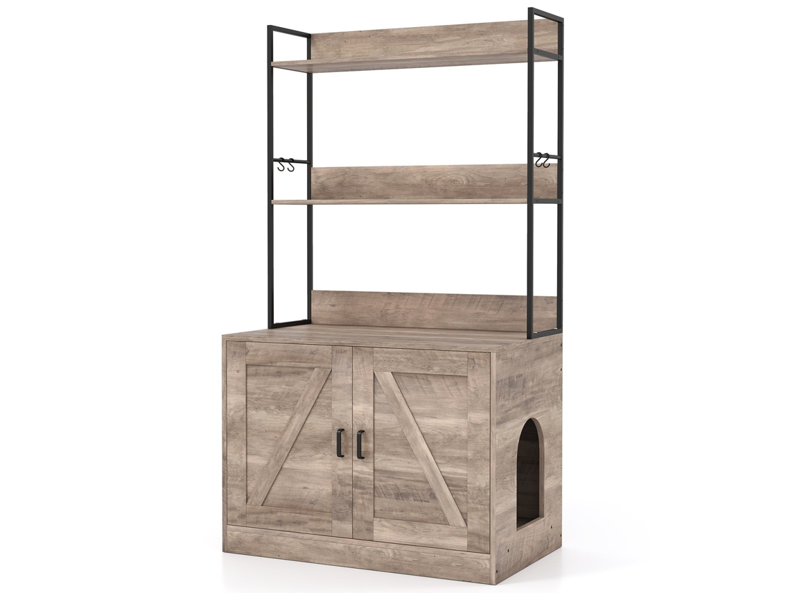 Armário para Caixa de Areia de Gato NORTHIX, Cinza, 80x48x145 cm