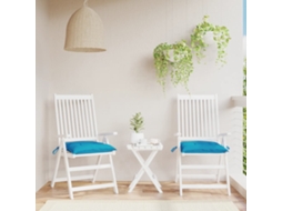 Vidaxl Almofadões De Cadeira 2 Pcs 40x40x7 Cm Tecido Oxford Azul-claro