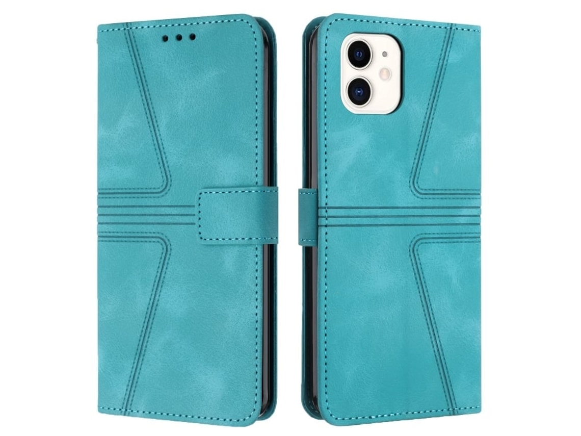Capa De Couro Para Iphone 11 - Triangular - Cor Sólida