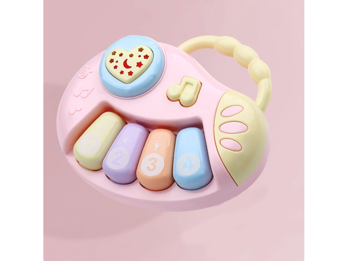 Ats instrumento Musical Bebê Piano Rosa Multifuncional Educativo Pré escolar para Crianças Pequenas