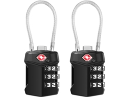 Conjunto De 2 Cadeados Para Bagagem, Combinação De 3 Dígitos, Segurança Portátil Para Mala, Mochila E Armário Em Deslocações