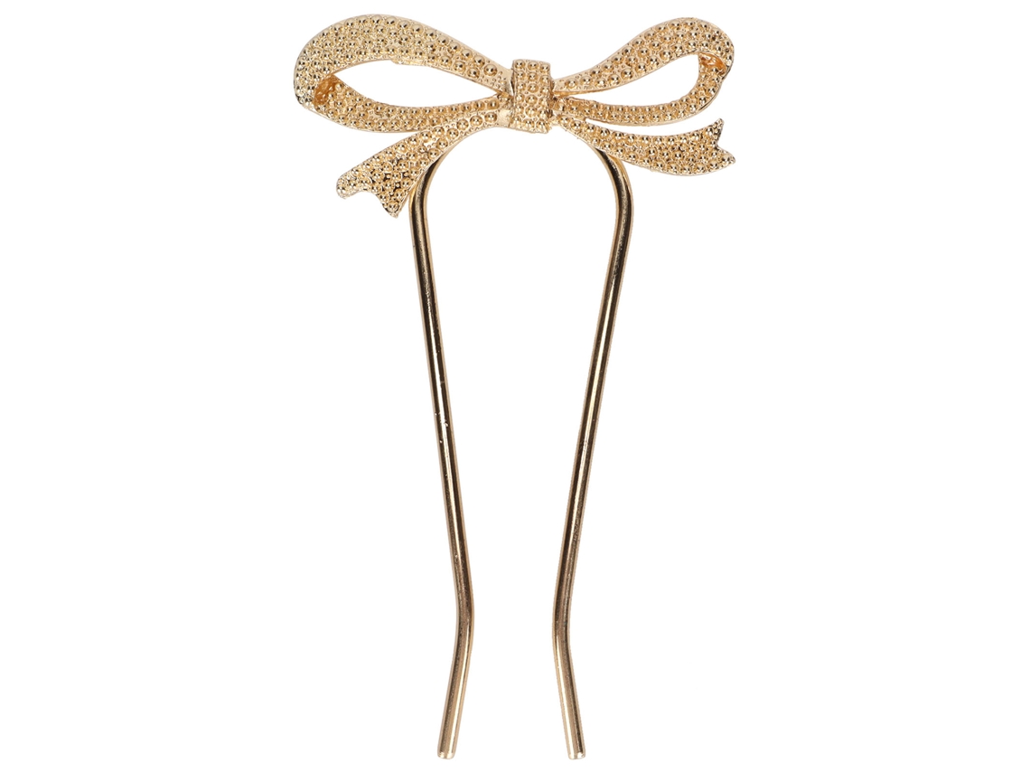 Pente De Cabelo Simples Bonito Exquisito Chamativo Prático Durável Para Casamento Festa Bola Ouro