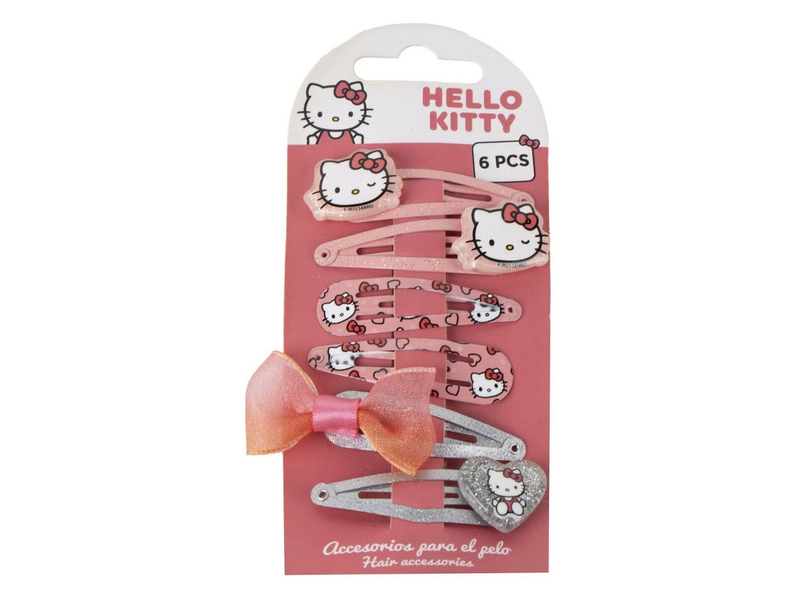 Ganchos Para O Cabelo Hello Kitty Cor De Rosa