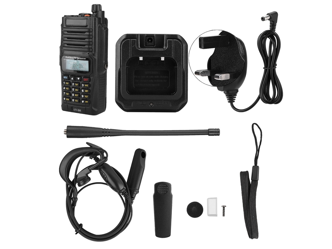 Rádio Comunicador à Prova D'água Ip67, Alta Potência, Longo Alcance, Baofeng UV 9r AQUAFORGE