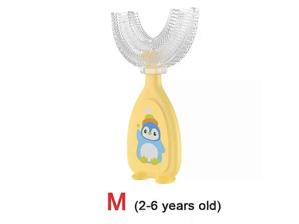 Escova de Dentes Infantil em Formato U com Rotação 360 ​​graus, Mordedor para Bebês e Crianças Pequenas, D Silicone Higiene Bucal. GOKOCO