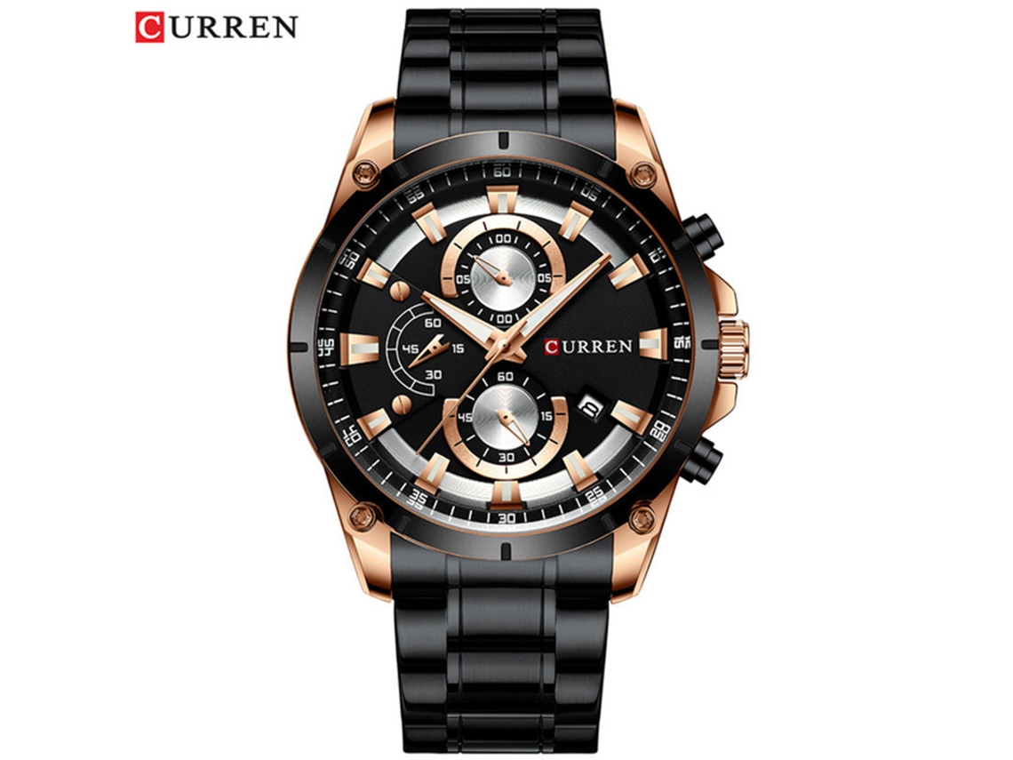 Relógio de Pulso Masculino À Prova D'água com Calendário, Pulseira de Aço Inoxidável MDUG