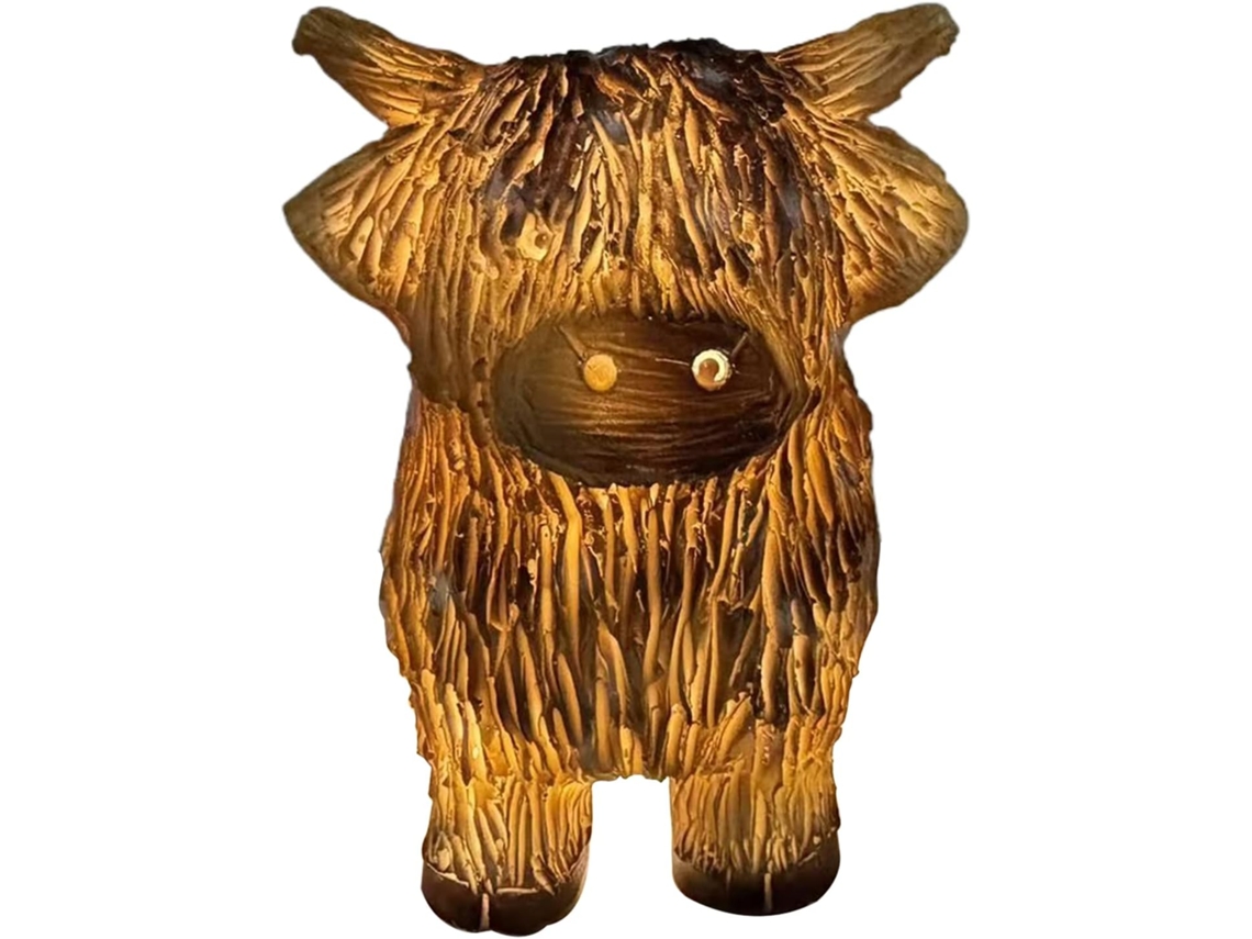 Luminária Noturna Infantil Luz Quente Formato De Vaca