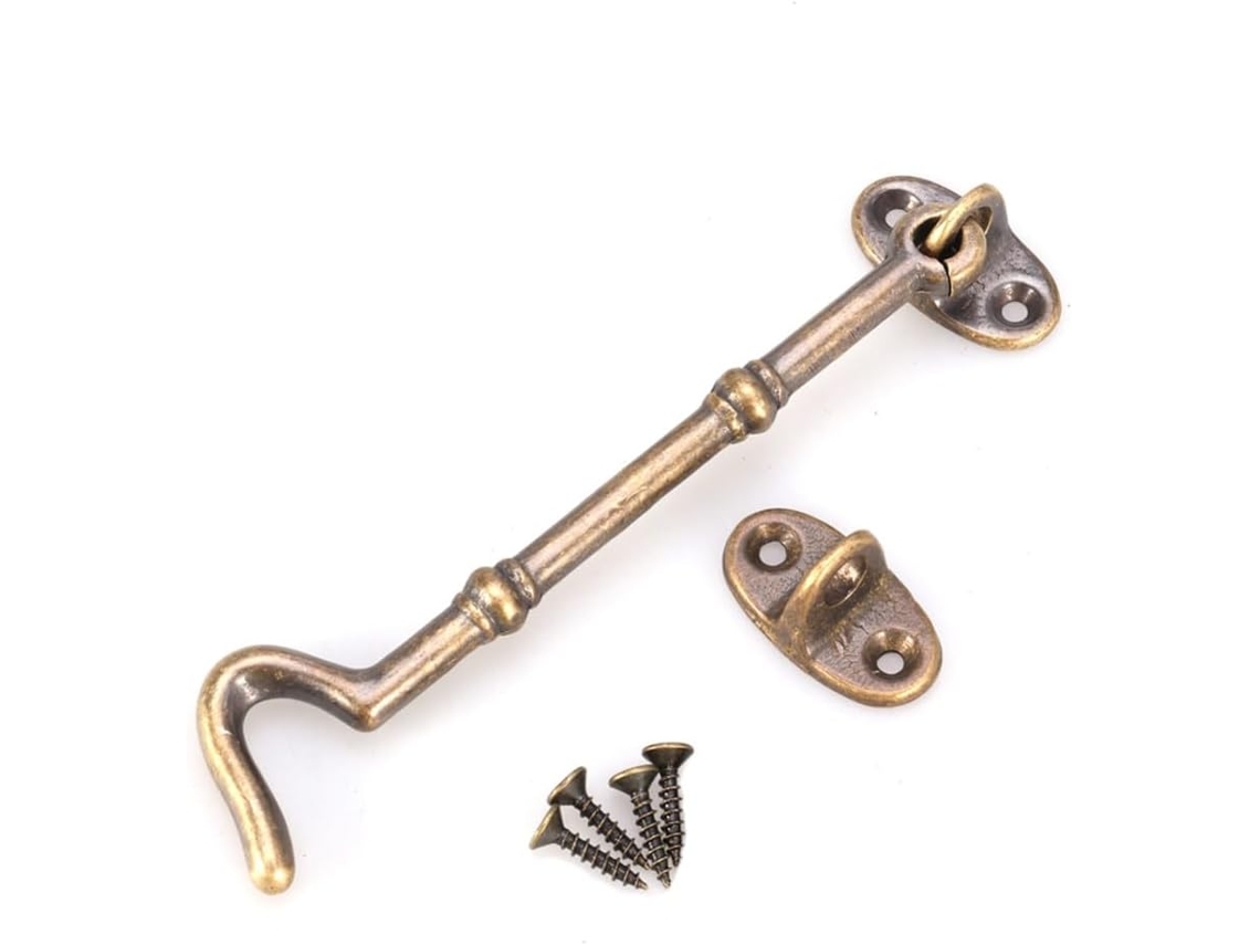 Gancho De Cabine Vintage Em Latão Com Fusos Portas E Garagens