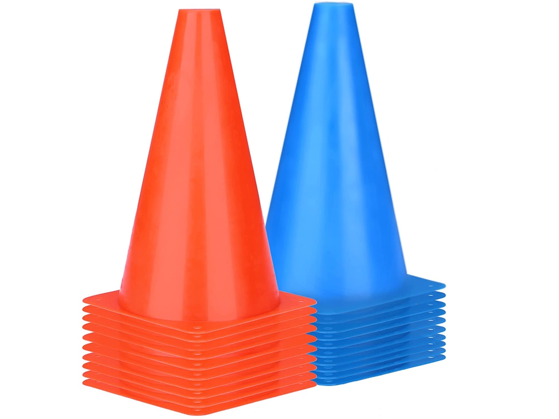 Cones De Segurança Esportiva, Construção Durável Para Atividades Multiuso, Cones Coloridos De 9 Altamente Visíveis, Base Estável Com Design Ergonômic