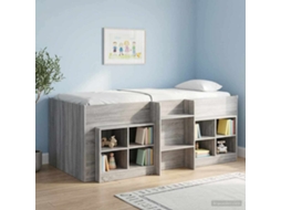 Vidaxl Cama Alta Para Crianças Sonoma Cinzento 90 X 200 Cm