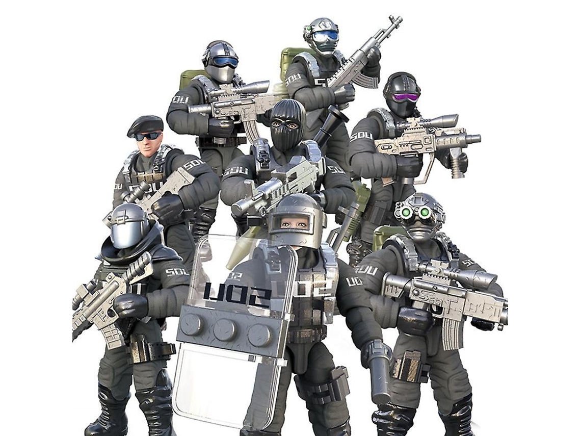 Lurelia Blocos De Construção Tigres Voadores Com Figuras E Acessórios Militares, Brinquedo De Montar
