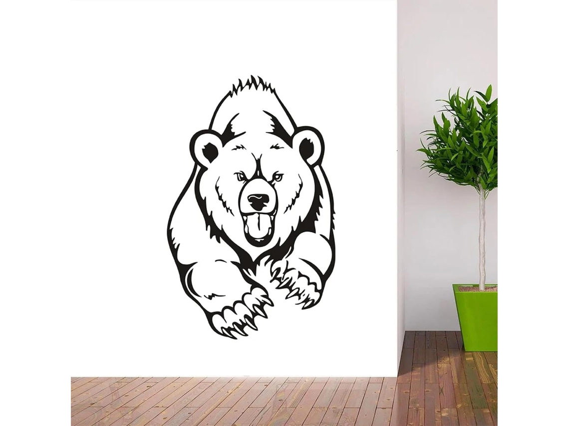 Adesivos Murais Tête D'ours Para Decoração Externa: Salão, Quarto, Quarto De Garçon, Salle De Jeux, Quarto De Criança.