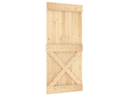 Maison Exclusive - Porta Deslizante Narvik Natural E Preto 95 X 210 Cm (213,5 Cm)