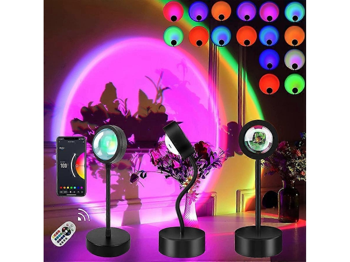 Lurelia Tuya Smart Sunset Lamp Night Light Projetor Life App Comando Remoto Luzes Led Decoração De Quarto Fotografia Presente De Aniversário