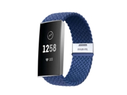 Bracelete Pulseira Entrançada Flexível para Fitbit by Google Charge 3 Azul
