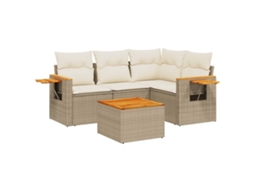 Garden Sofa Set, Garden Sofa Sets Vidaxl Bege Rattan / Vime (n/a)