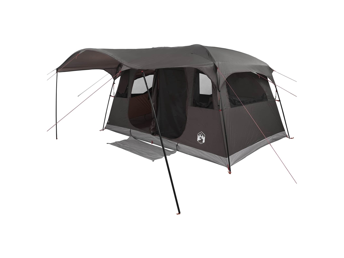 Conjunto 1 Tenda Túnel Vidaxl Castanho Poliéster (366 X 244 X 198 Cm)