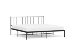 Bed Frame, Bed Frames Vidaxl Preto Aço (193 X 203 Cm)