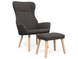 Relaxing Chair With Footstool, Relaxing Chair With Footstools Vidaxl Cinzeto Tecido