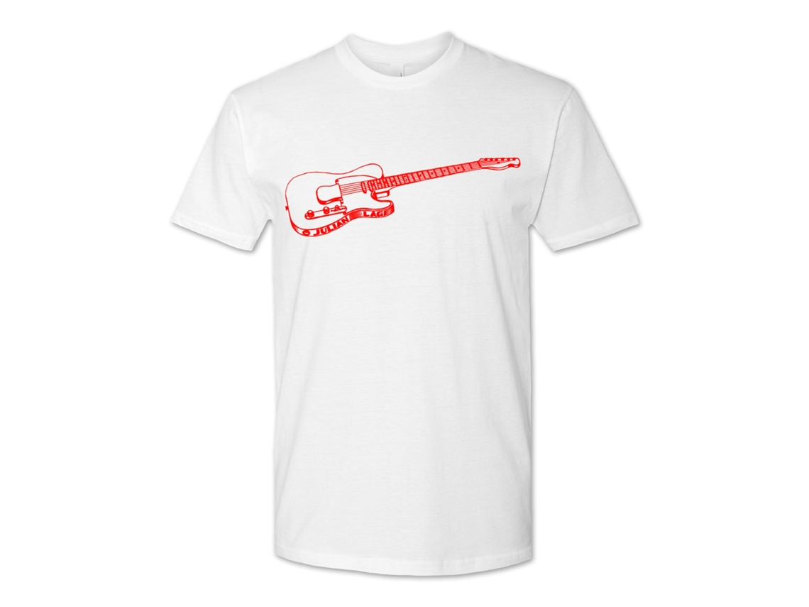 Camiseta branca Julian Lage Telecaster ROCKINSTONE Unissex Adulto Mais Vendida Tamanho: G