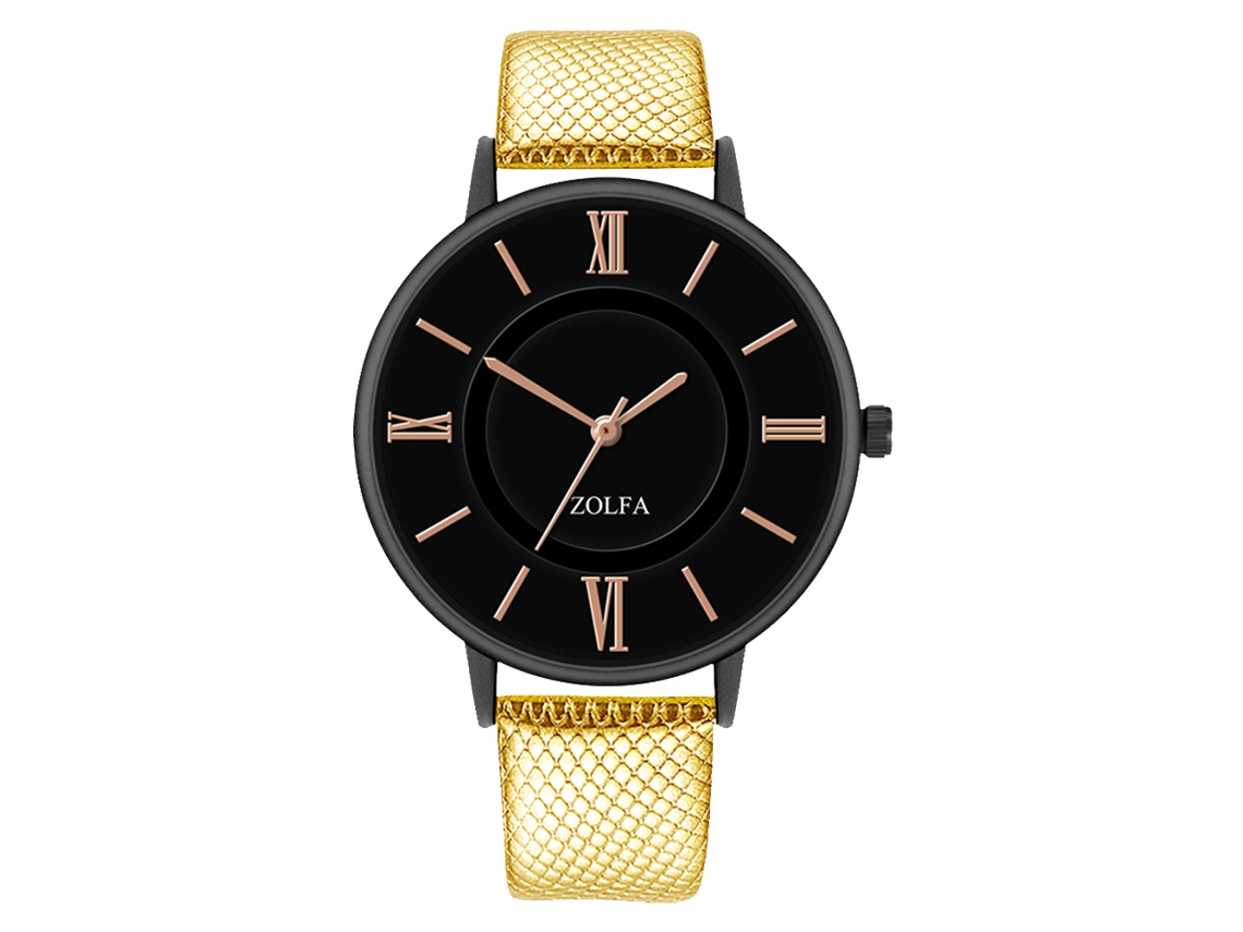 Relógio de casal moderno para homens e mulheres, pulseira de couro casual, dourado.