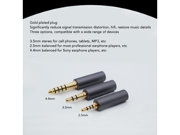 Cabo De Substituição De Áudio Aprimorado 4 Núcleos Prateado Para Ath Im04 Im03 Im02 Im01 Im50 Im70 Com Plugues 3.5mm 2.5mm 4.4mm