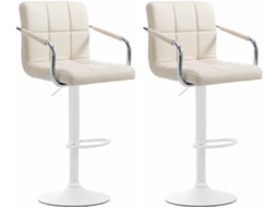 Conjunto de 2 bancos de bar Lucy V2 creme/branco CLP