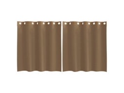 Voile Curtain, Voile Curtains Vidaxl Marrom Tecido (140 X 140 Cm)