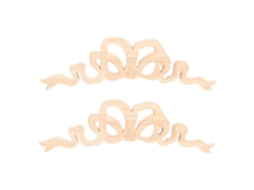 Conjunto De 2 Arandelas Decorativas De Parede Em Madeira Natural Cáqui Com Design Esculpido.