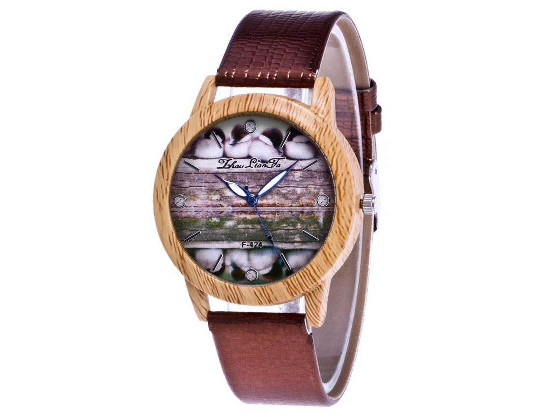 Reloj Zhoulianfa Cuero Marrón Quartz Para Mujer Y Hombre Business F 424x