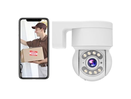 Câmera Wifi Externa TALLPOWER C48 Hd 2K 4Mp Visão Noturna 360 Pan Tilt 1 Unidade