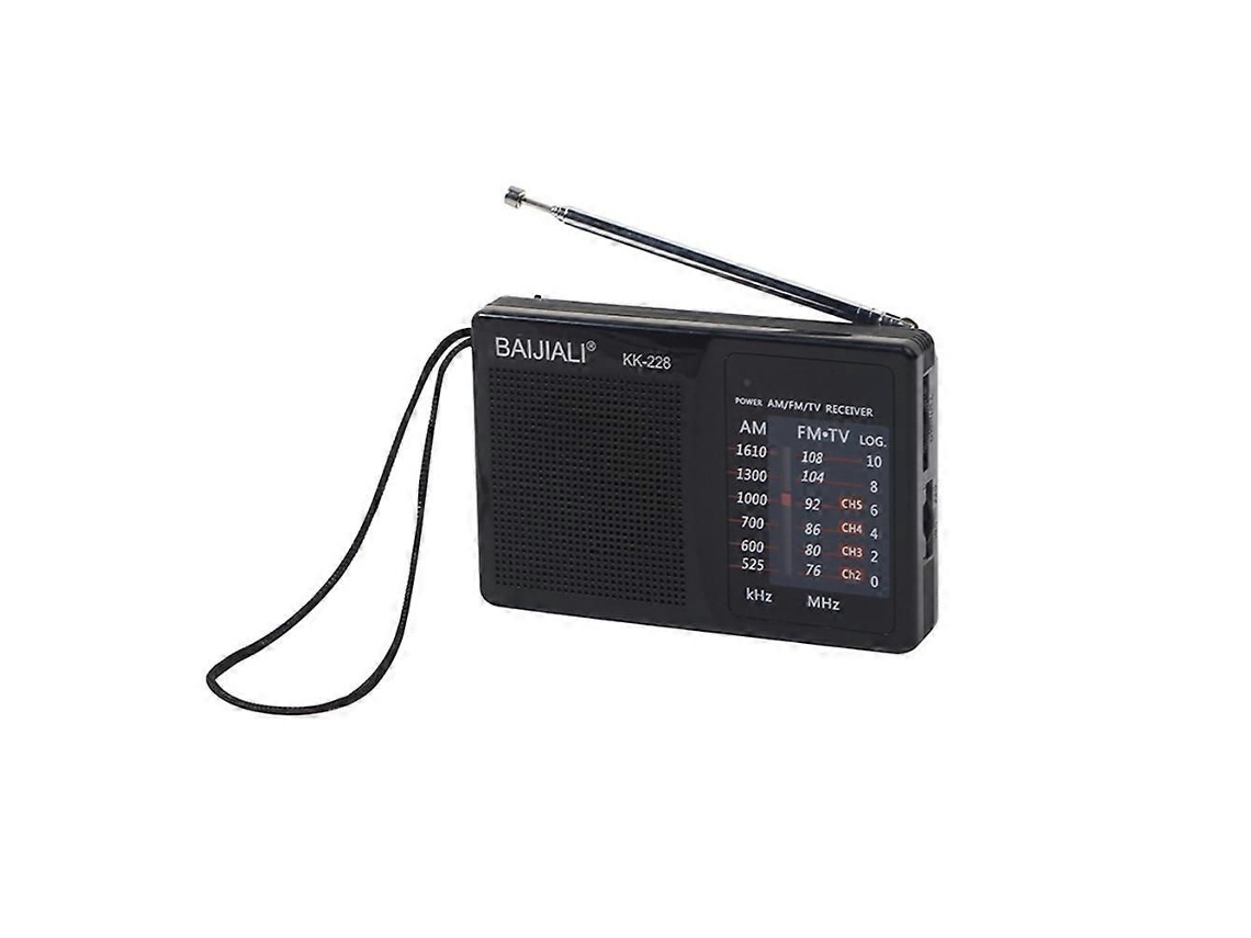 Rádio Receptor Mini Baijiali, Rádio Retrô Versátil Fm Am De Onda Completa, Rádio Portátil Para Camping Ao Ar Livre, Preto