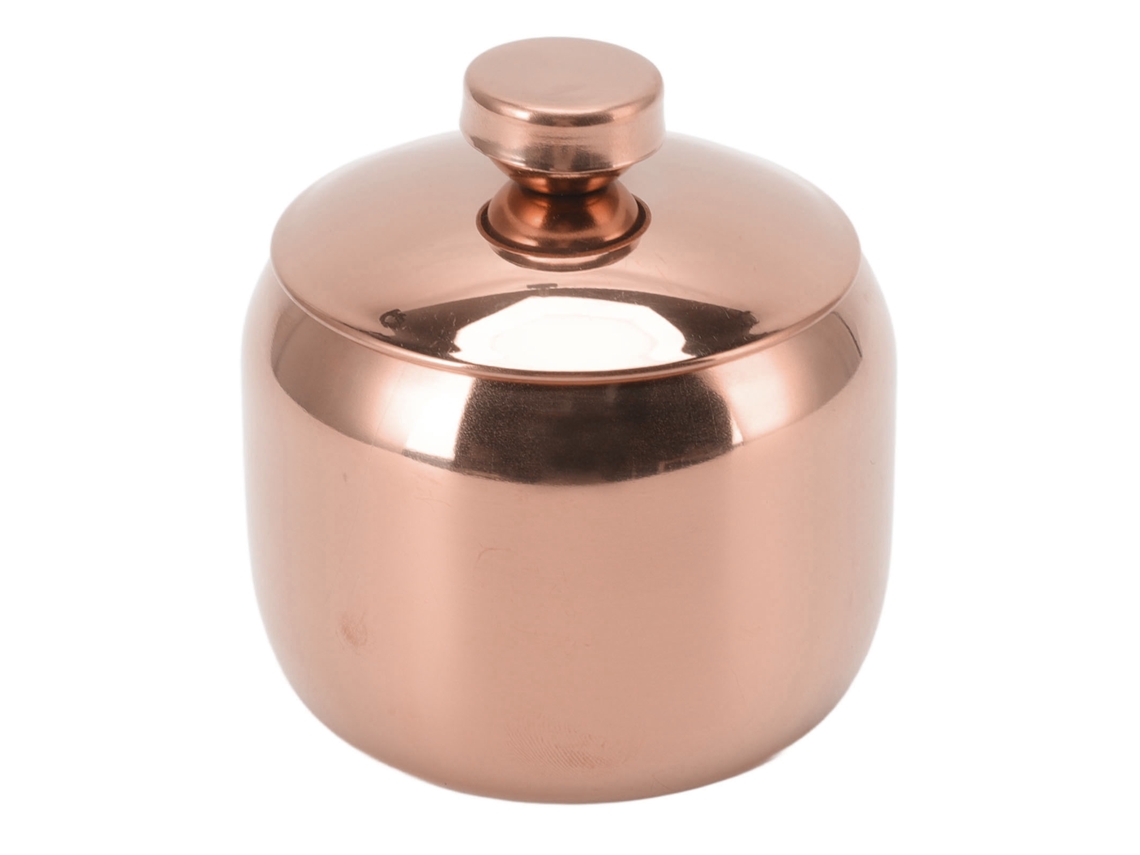 Pote Para Temperos Aço Inoxidável Rosa Tampa Cozinha