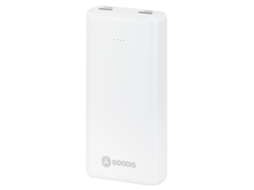Powerbank GOODIS (20.000 mAh - Micro USB + USB-C - Branco)