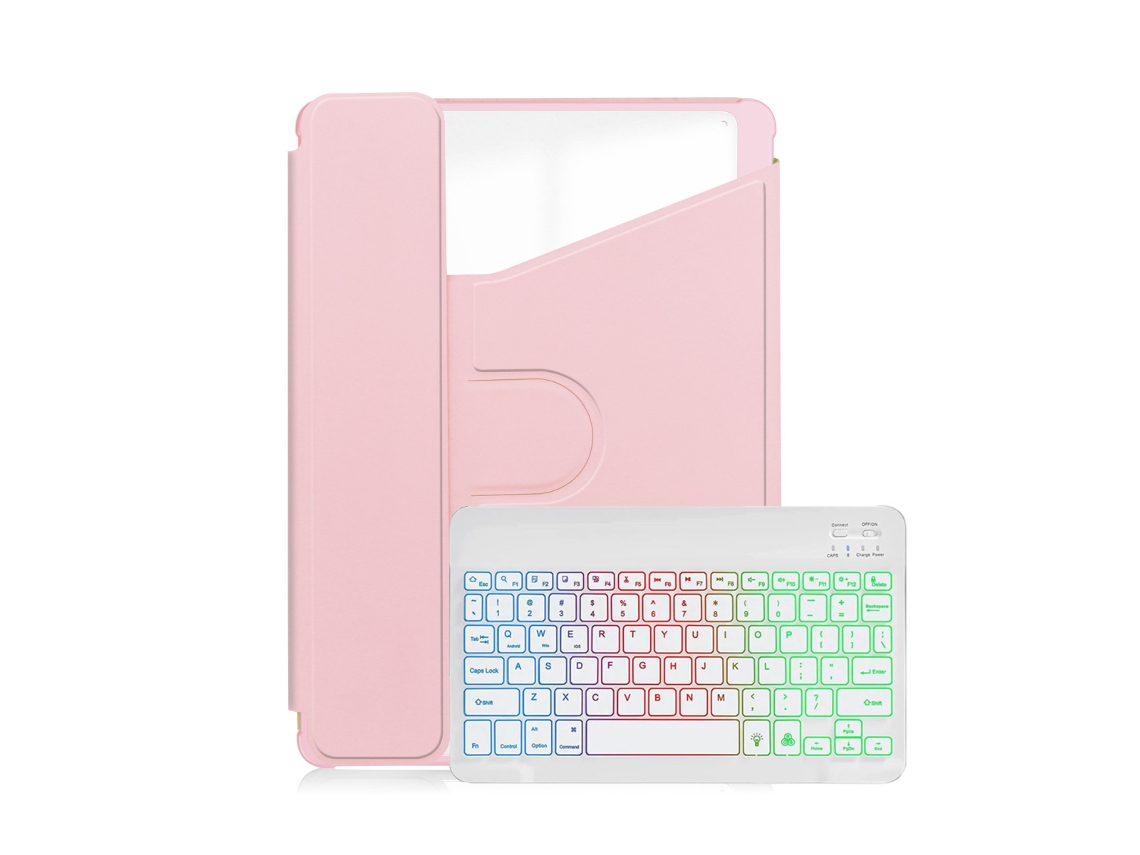 Capa Teclado Para Xiaomi Redmi Pad Se 11 Polegadas, Com Teclado Retroiluminado Colorido (rosa) Cuich (2023)