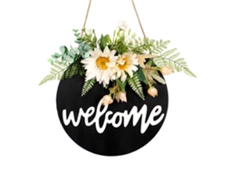 Laxiscreed Decoração De Porta Com Girassol Artificial Para Boas-vindas E Festas