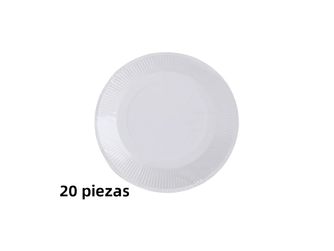Conjunto de Copos e Talheres Descartáveis Brancos , Estilo Nórdico Minimalista MDUG (6 Polegadas, 20 Peças)