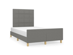 Bed Frame With Headboard, Bed Frames With Headboards Vidaxl Cinzeto Tecido (120 X 190 Cm)