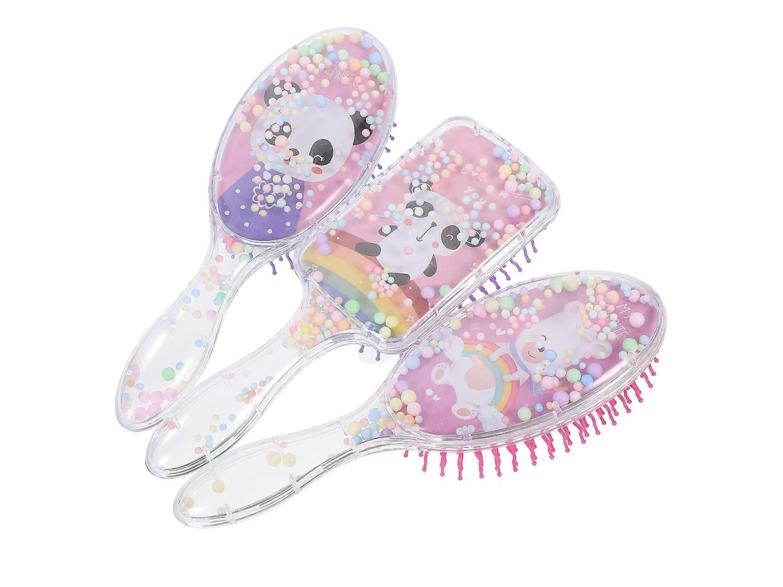 Conjunto De 3 Pentes Infantis Com Função De Massagem, Cores Sortidas, Para Pentear E Cuidar Do Cabelo - Elysve