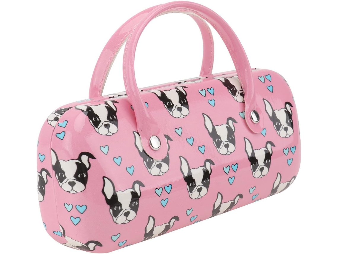 Estojo Dobrável Para Óculos De Proteção Em Couro Pu Para Meninas, Com Estampa De Desenho Animado.