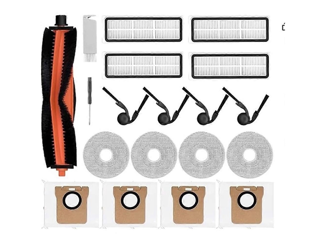 Conjunto De 19 Peças De Reposição Compatíveis Com O Aspirador Robô Xiaomi H50 Pro/ Ov42gl: Escova Lateral Principal, Filtro, Saco De Pó E Pano De_ozo