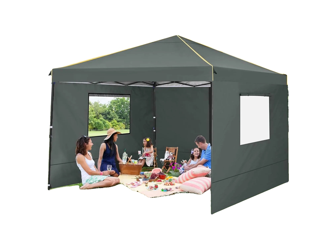 Tenda Gazebo, Toldo Impermeável, Portátil Pop Up, Cinza Oem