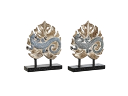 Figura Decorativa DKD HOME DECOR 14,5 x 4 x 18,5 cm Turquesa Tropical Lagarto Decapé