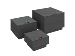 Storage Box, Storage Boxes Vidaxl Cinzeto Madeira De Pinho (n/a)
