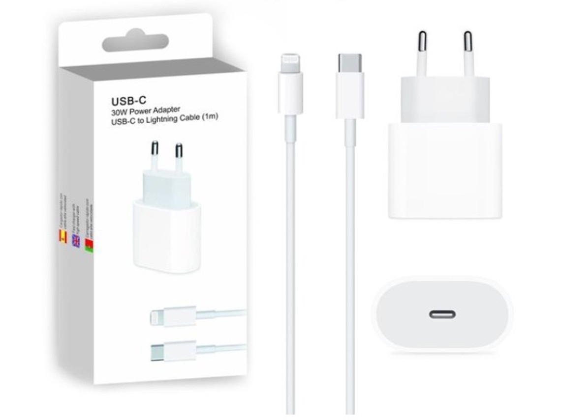 Carregador Rápido Skyhe Lightning Type-c Branco