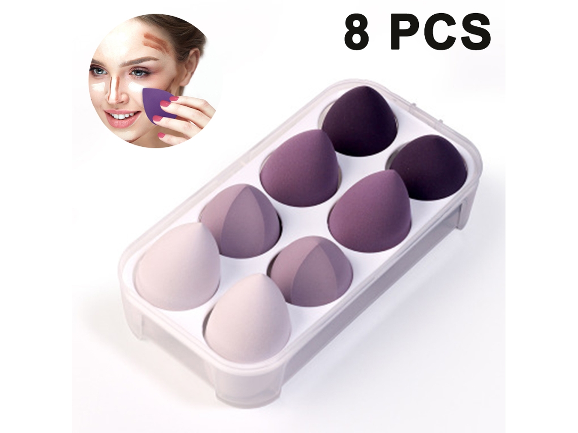 Pçs Esponja De Maquiagem Beauty Blender Set Esponjas De Maquiagem Para Base Blender Com Caixa Combinação Roxa ZMDECQNA