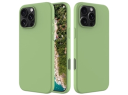 Lurelia Capa Protetora Para Iphone 16 Pro Max, Em Silicone E Pc, Interior Em Microfibra, Recortes Precisos, Cor Verde E Anti-riscos